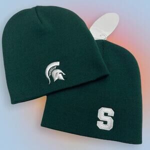 MICHIGAN STATE SPARTANS Green Knit Winter Beanie Hat